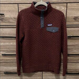 Patagonia Organic Cotton Quilt Snap-T Pullover Size XS Geode Purple